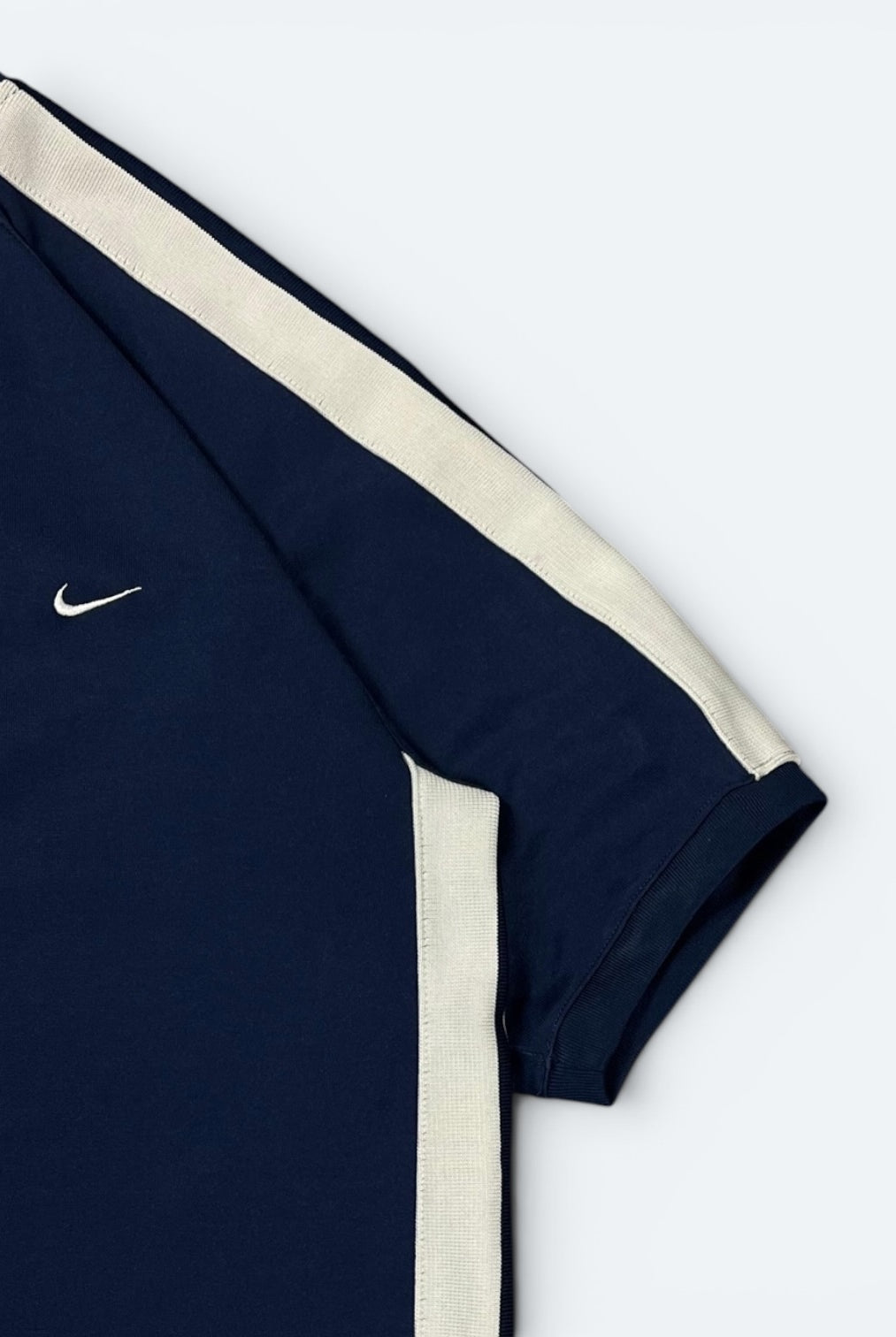 Nike Vintage T-Shirt Streifen Blau M - Vinverse