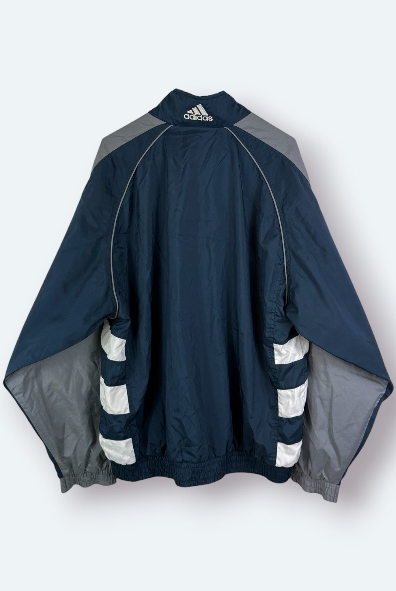 adidas Vintage Trainingsjacke Grau Blau L - Vinverse