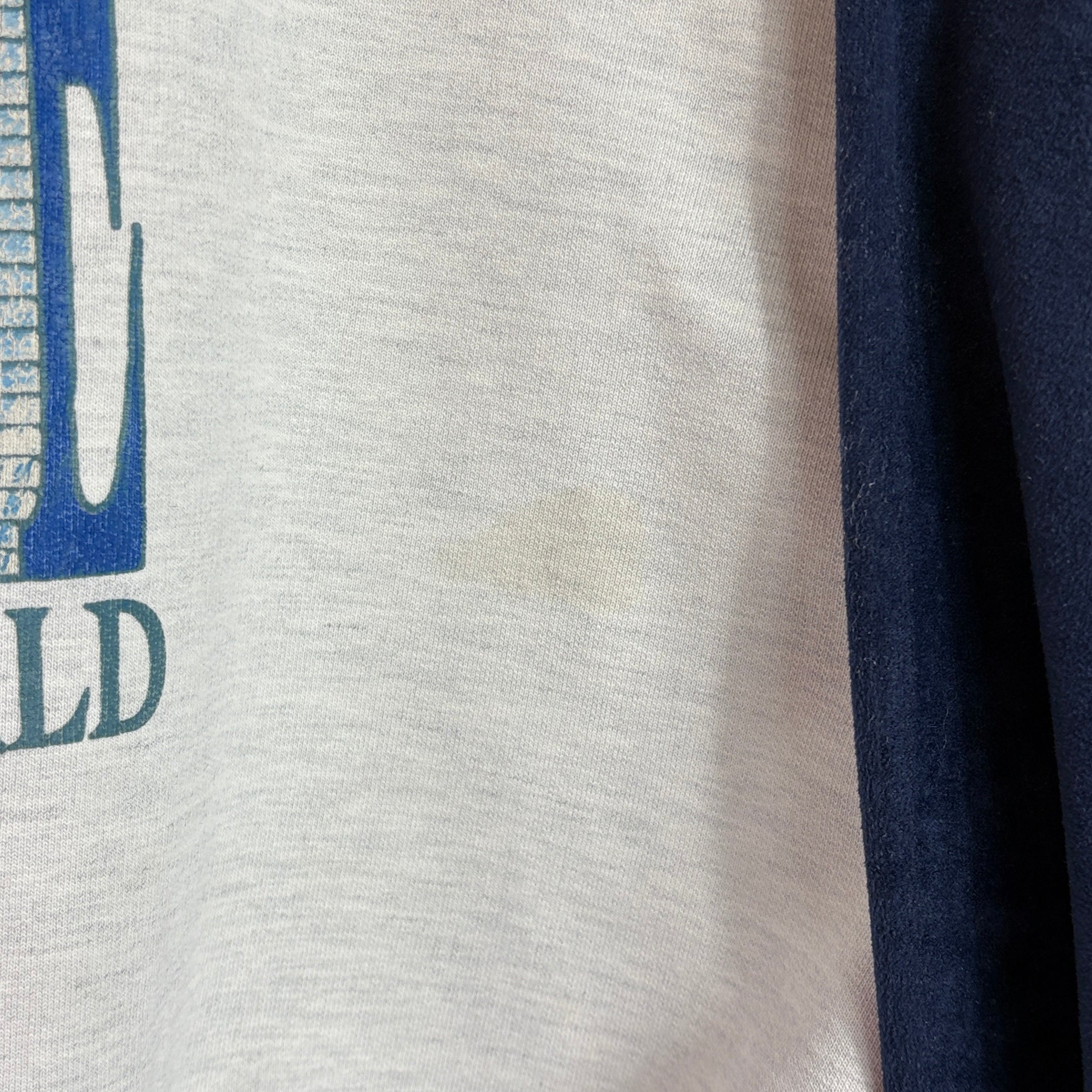 Adidas One World Vintage Half Zip 90s Grau Marineblau L - Vinverse