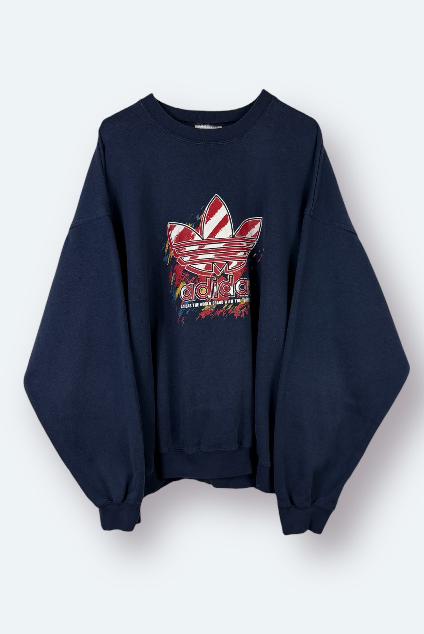 Adidas 90s Vintage Sweater Print Bunt L - Vinverse