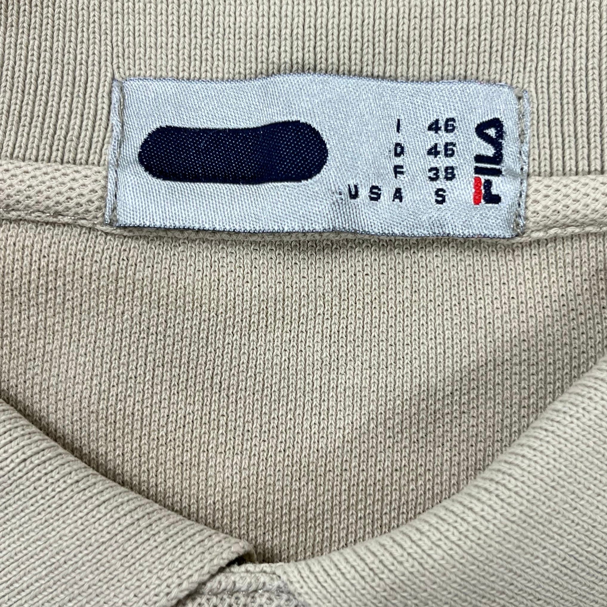 Fila Retro Polo Shirt Beige S - Vinverse