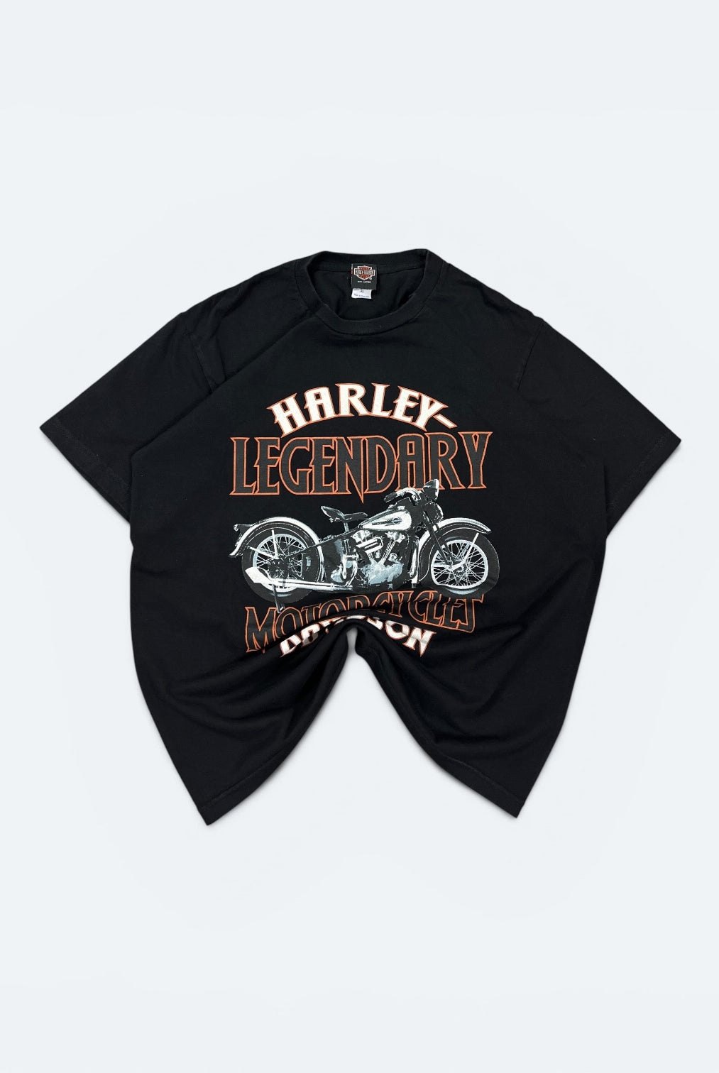 Harley Davidson Vintage T-Shirt Motorrad Print Schwarz XL - Vinverse