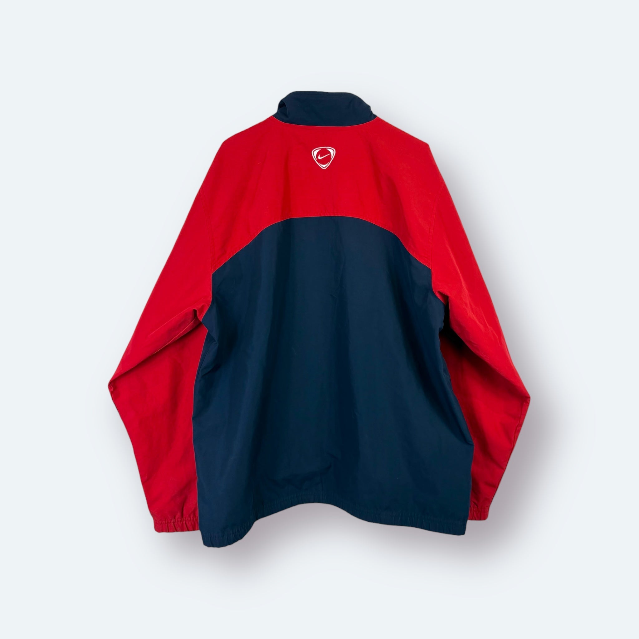 Nike 2000s Trainingsjacke Blau Rot L - Vinverse