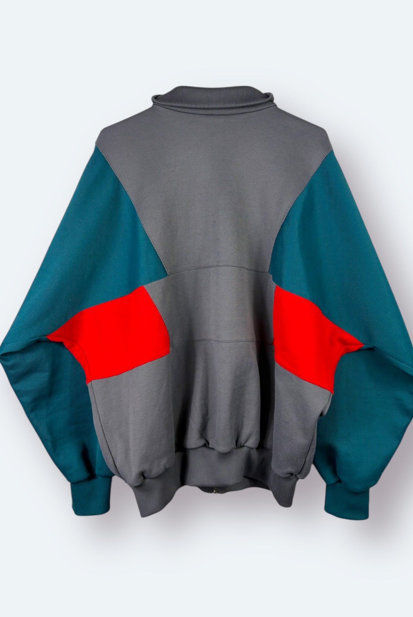 Adidas 80s Vintage Trainingsjacke Grau Türkis XL - Vinverse