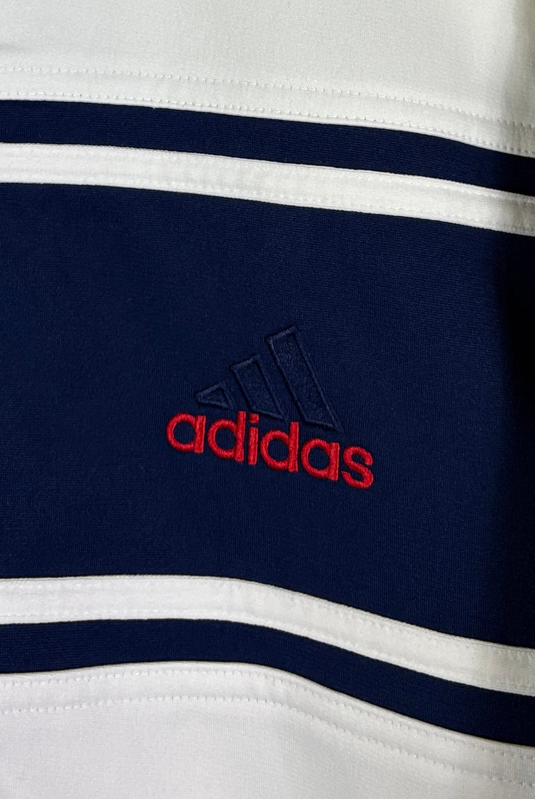 Adidas Vintage Trainingsjacke Weiß Blau S (FLEXKEN RAUS??) - Vinverse