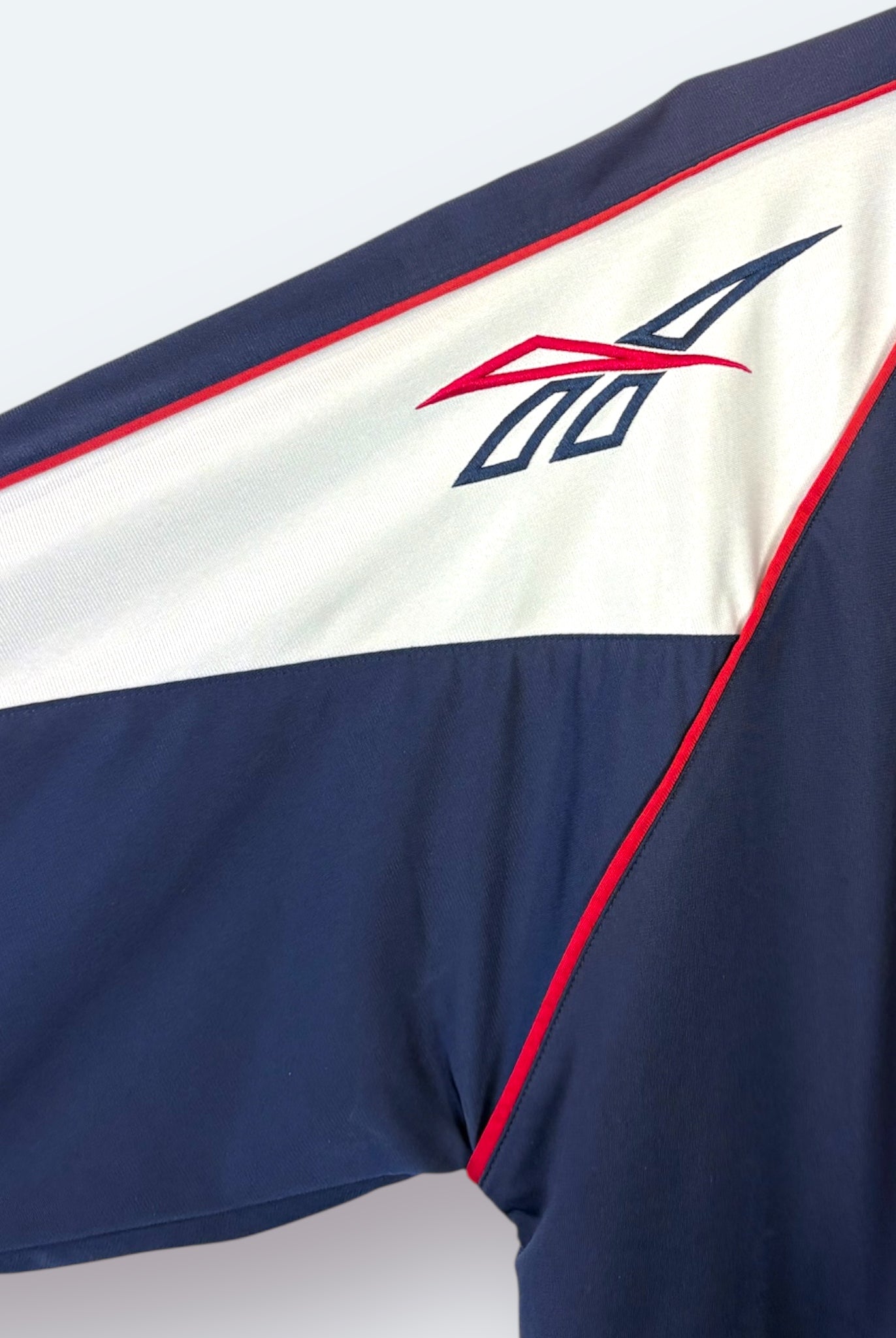 Reebok 90s Vintage Trainingsjacke Blau Rot Weiß M - Vinverse