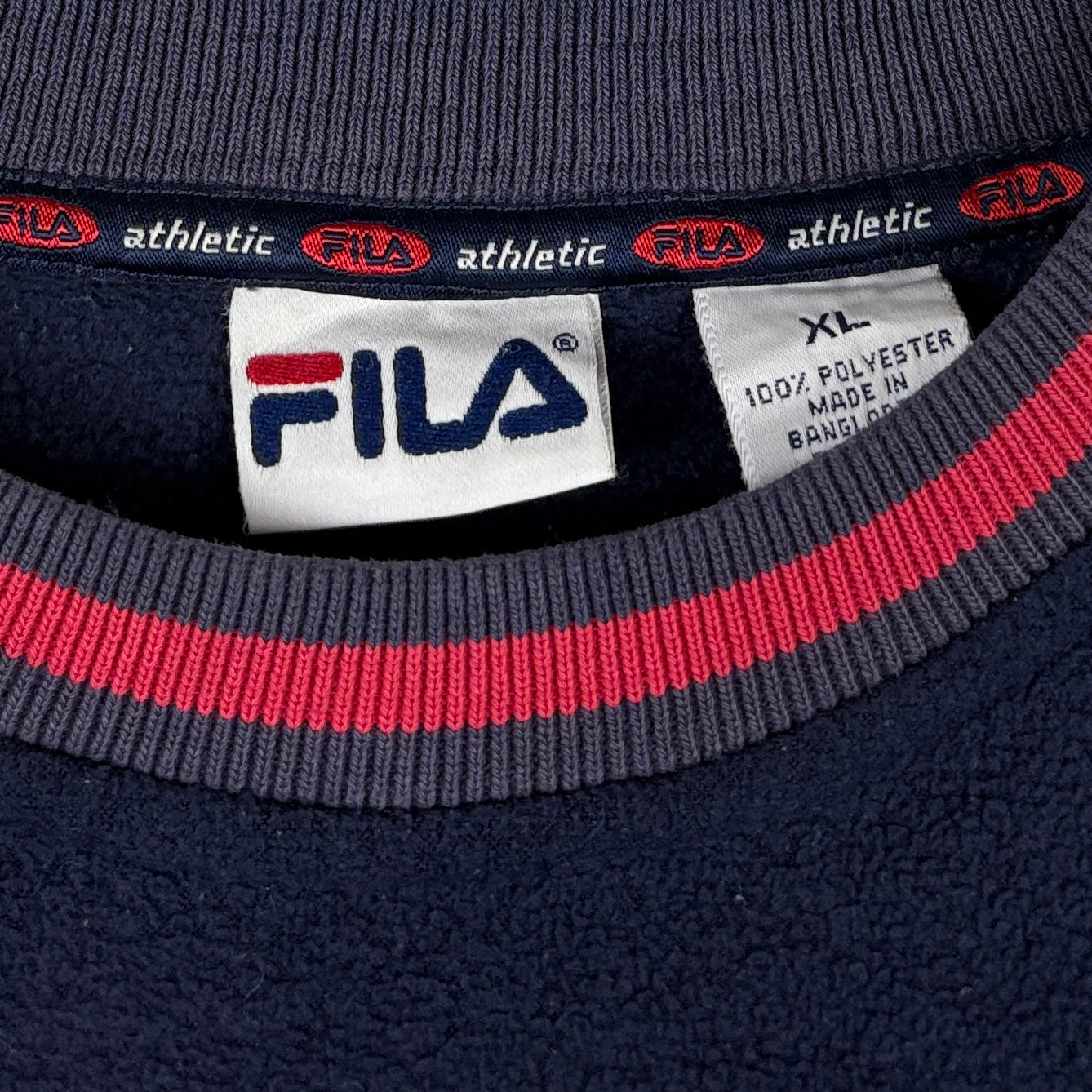 Fila Vintage Fleece Sweater Marineblau XL - Vinverse