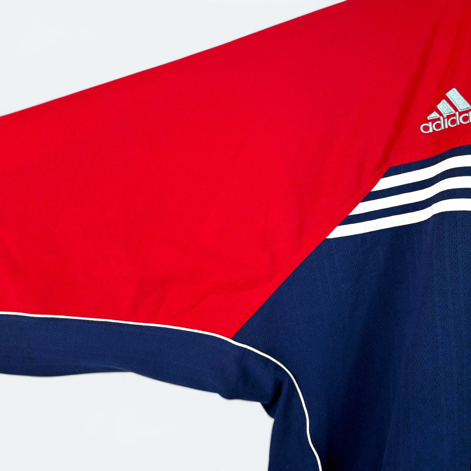 Adidas Vintage Trainingsjacke 90s Rot Blau XL (FLECK???) - Vinverse