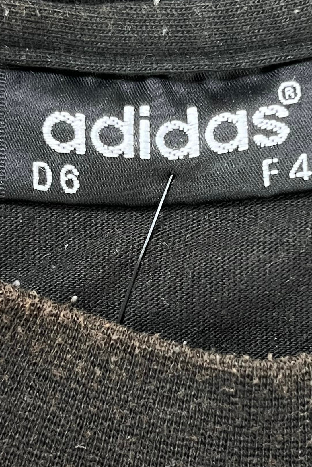 Adidas Vintage T-Shirt Colorblock Schwarz M - Vinverse