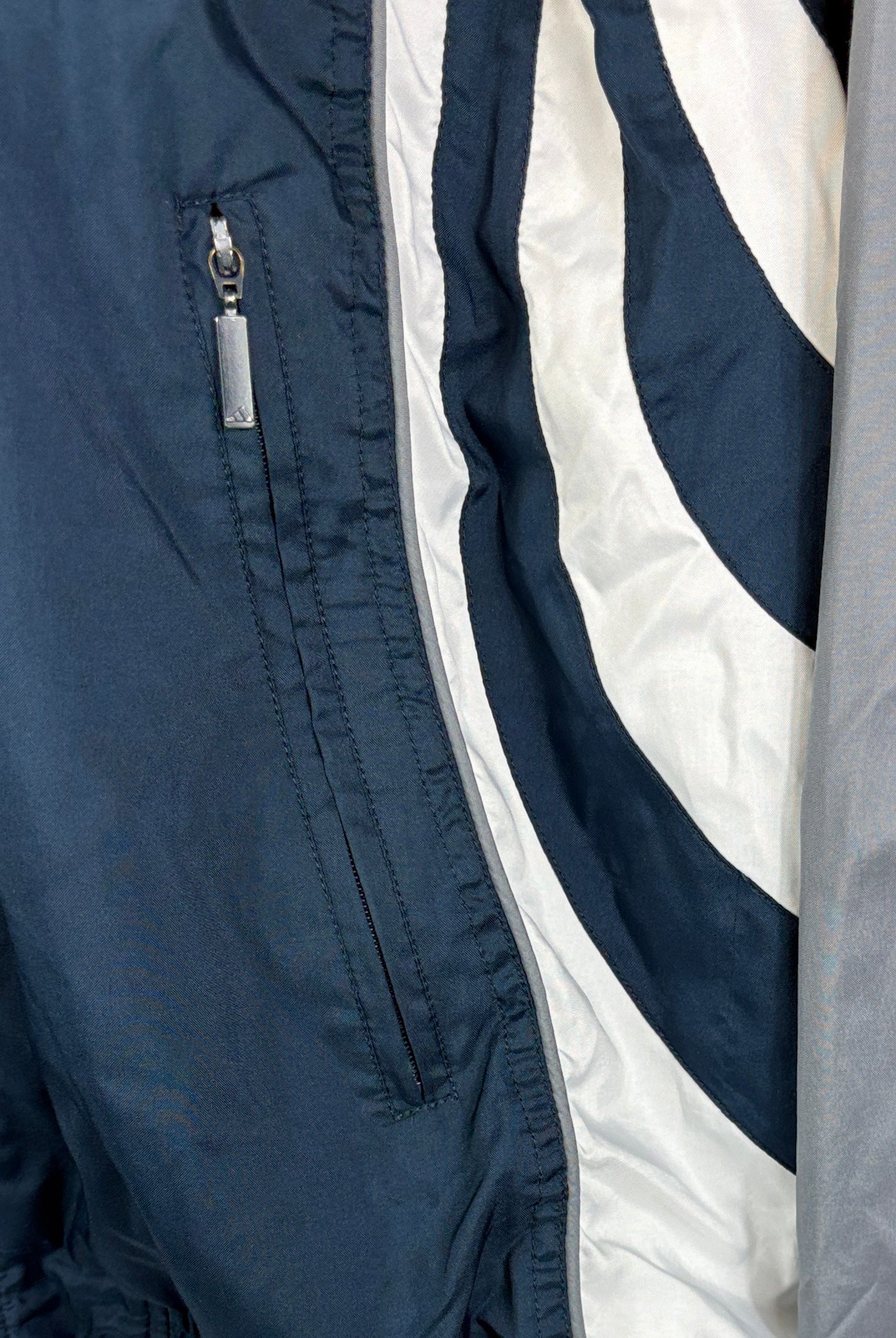 adidas Vintage Trainingsjacke Grau Blau L - Vinverse