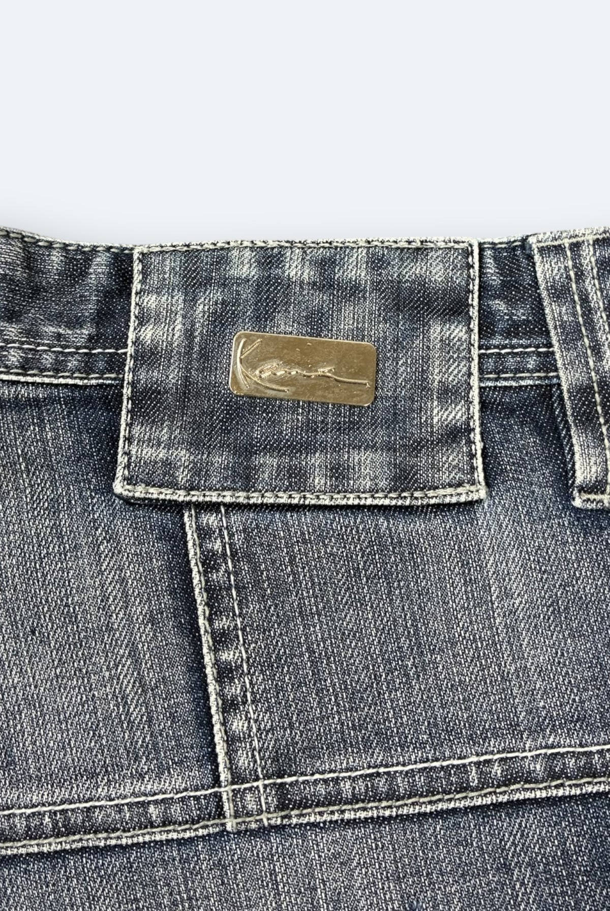 Karl Kani Vintage Jeans Shorts Blau L – Foto 3
