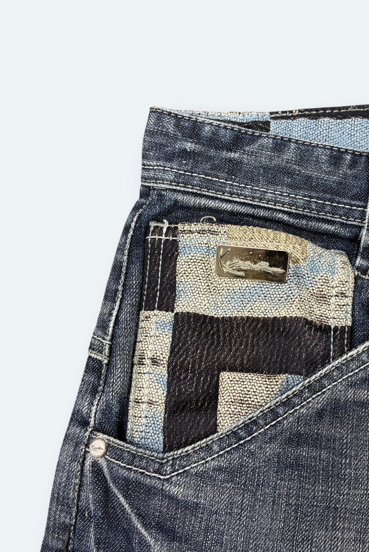 Karl Kani Vintage Jeans Shorts Blau L – Foto 5