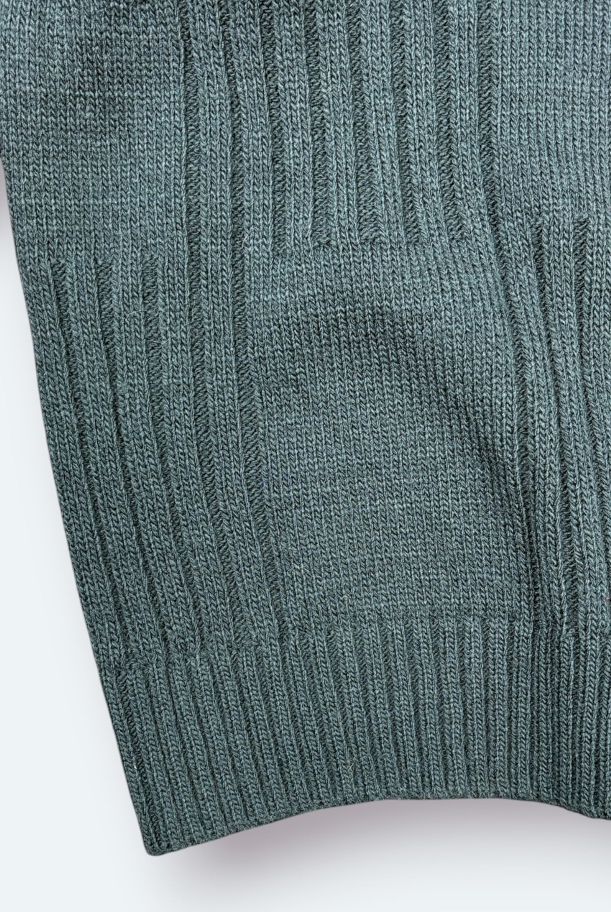 Lacoste Vintage Strickpullover gerippt Grün M – Foto 2