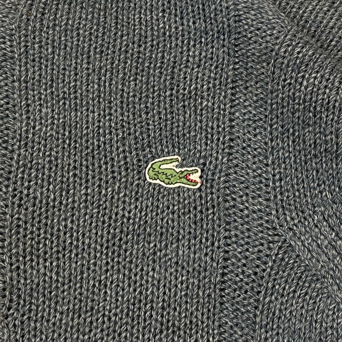 Lacoste Vintage Strickpullover Zopfmuster Blau L – Foto 3