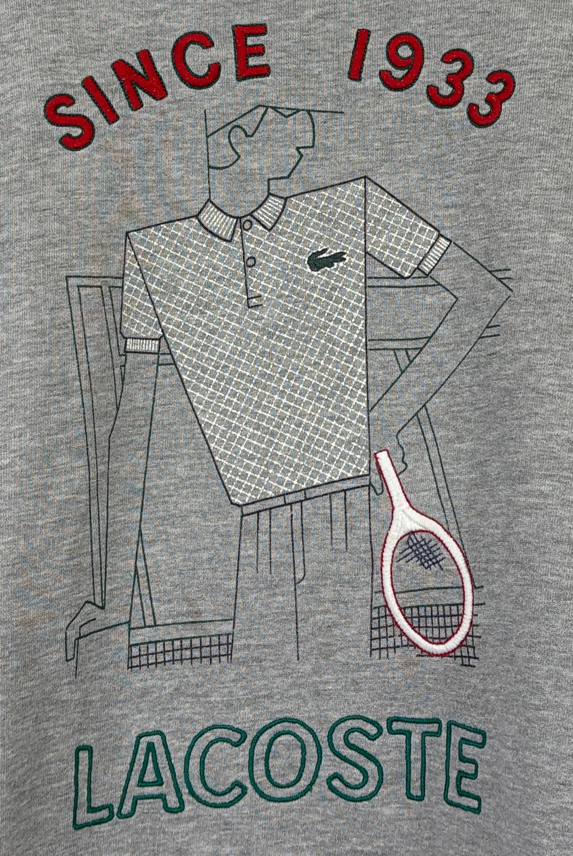 Lacoste Vintage Sweater Graphic Print Grau L – Foto 2