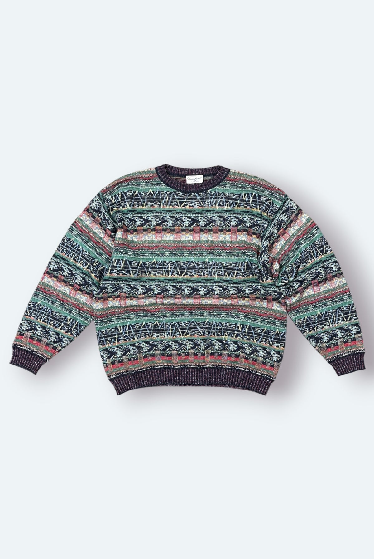 Marc René Vintage Strickpullover Bunt L