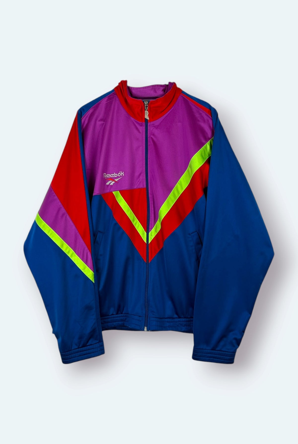 Reebok Vintage Trainingsjacke Colorblock Pink L