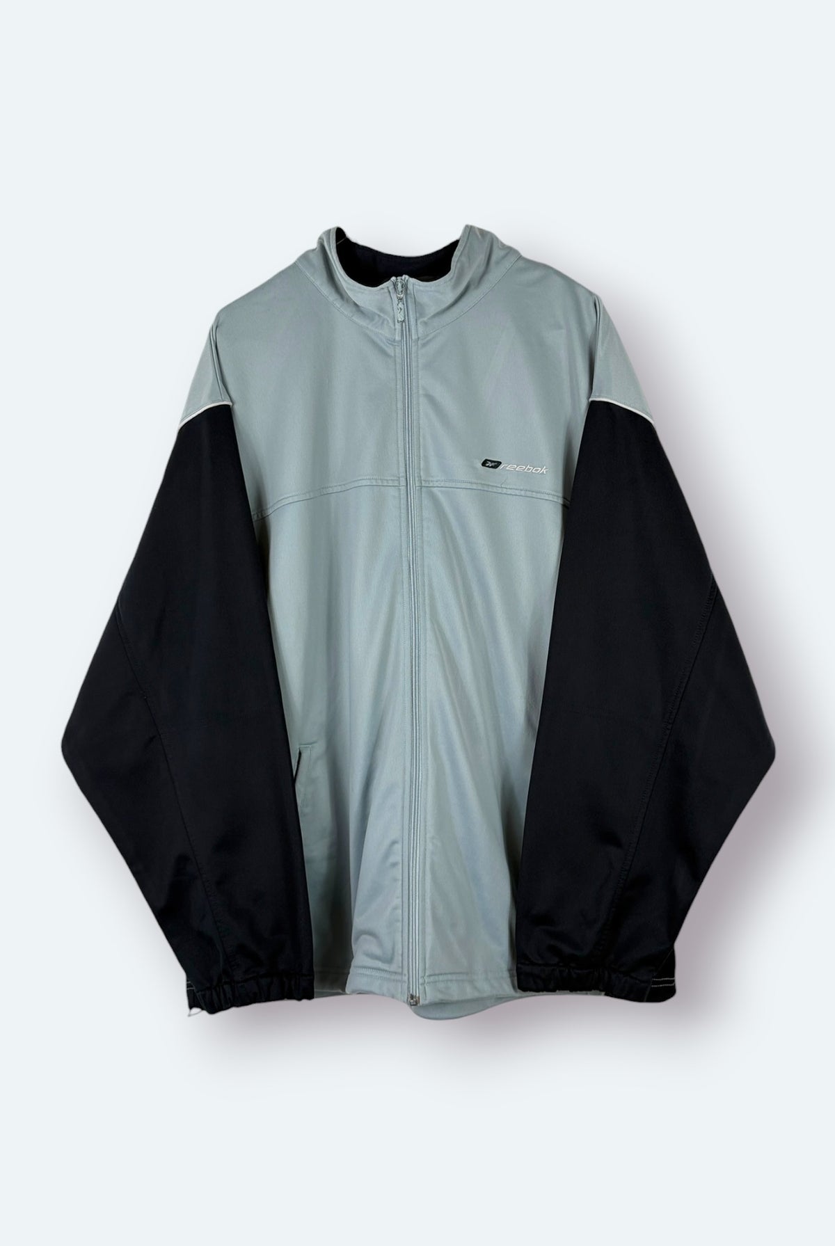 Reebok Vintage Trainingsjacke Grau Schwarz XL
