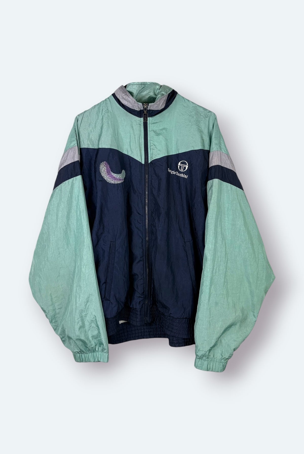 Sergio Tacchini Vintage Trainingsjacke Blau 46