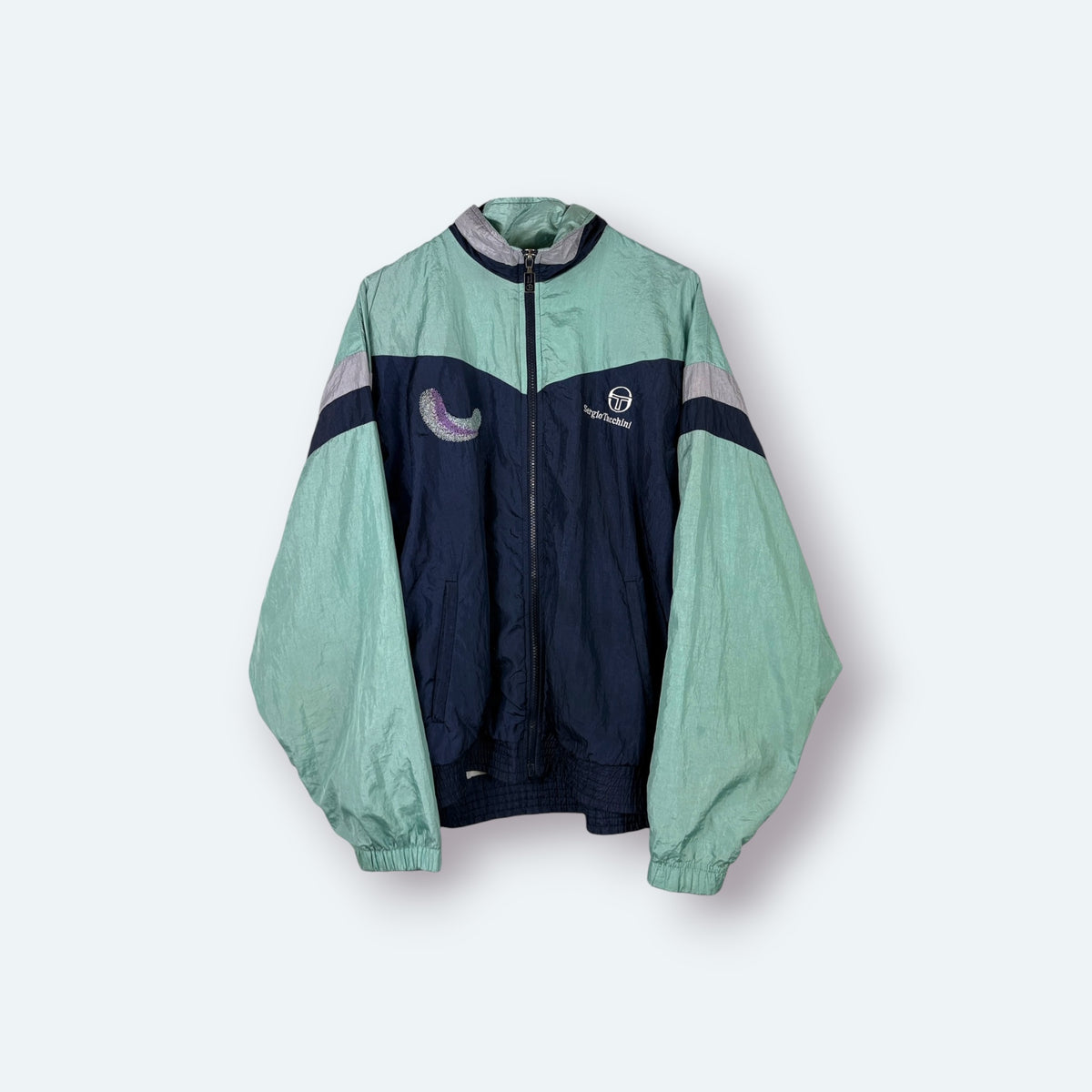 Sergio Tacchini Vintage Trainingsjacke Blau 46