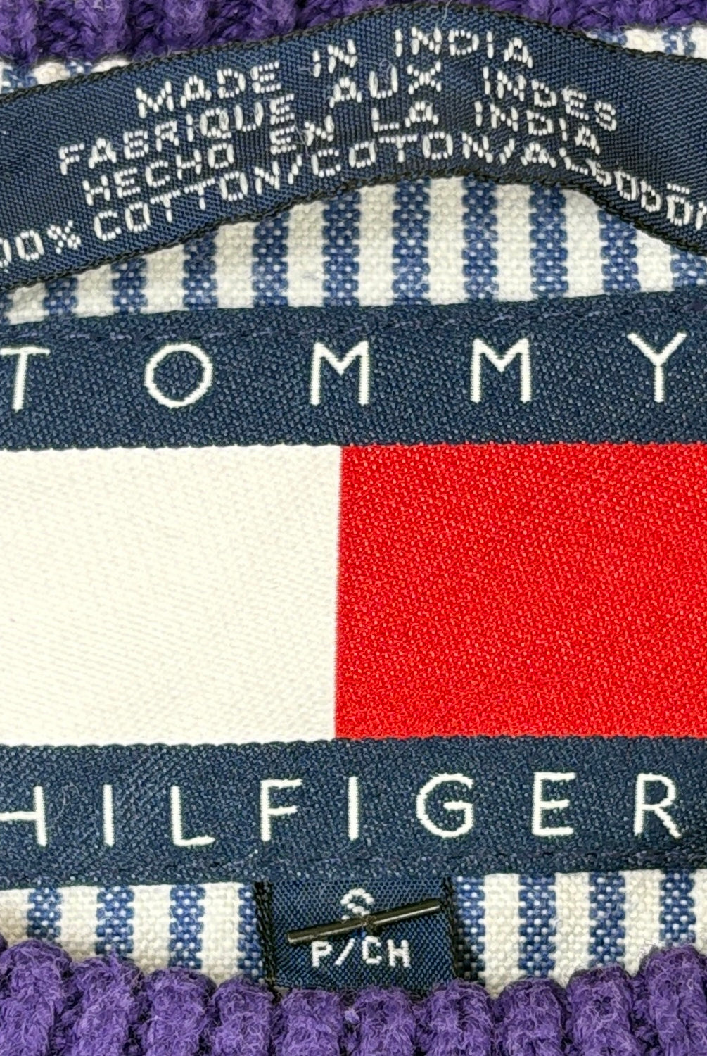 Tommy Hilfiger Vintage Strickpullover Lila S – Foto 3