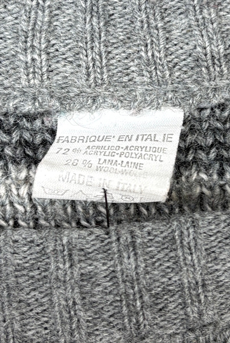Vintage Vintage Strickpullover Geometrisch Grau XL – Foto 3