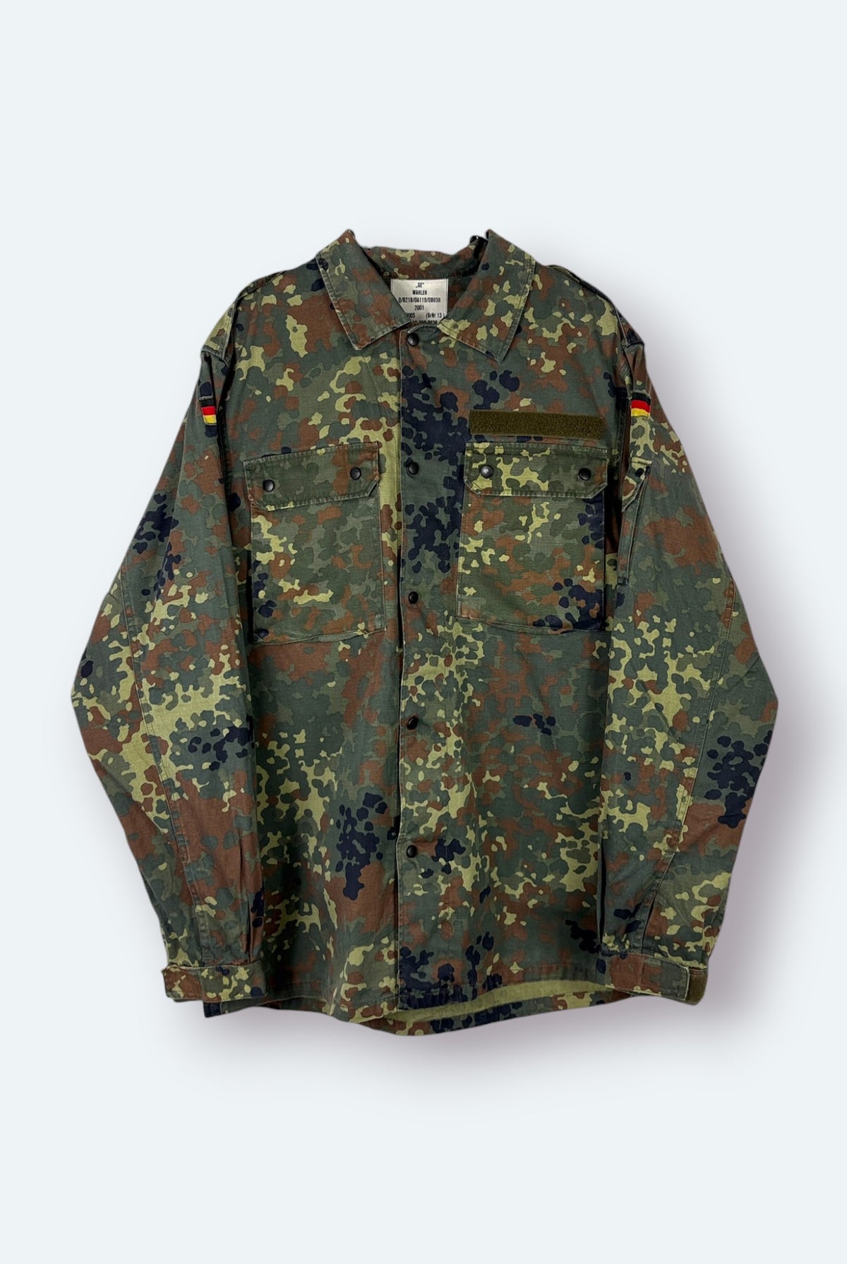 Wahler Vintage Feldbluse Camouflage Grün XL