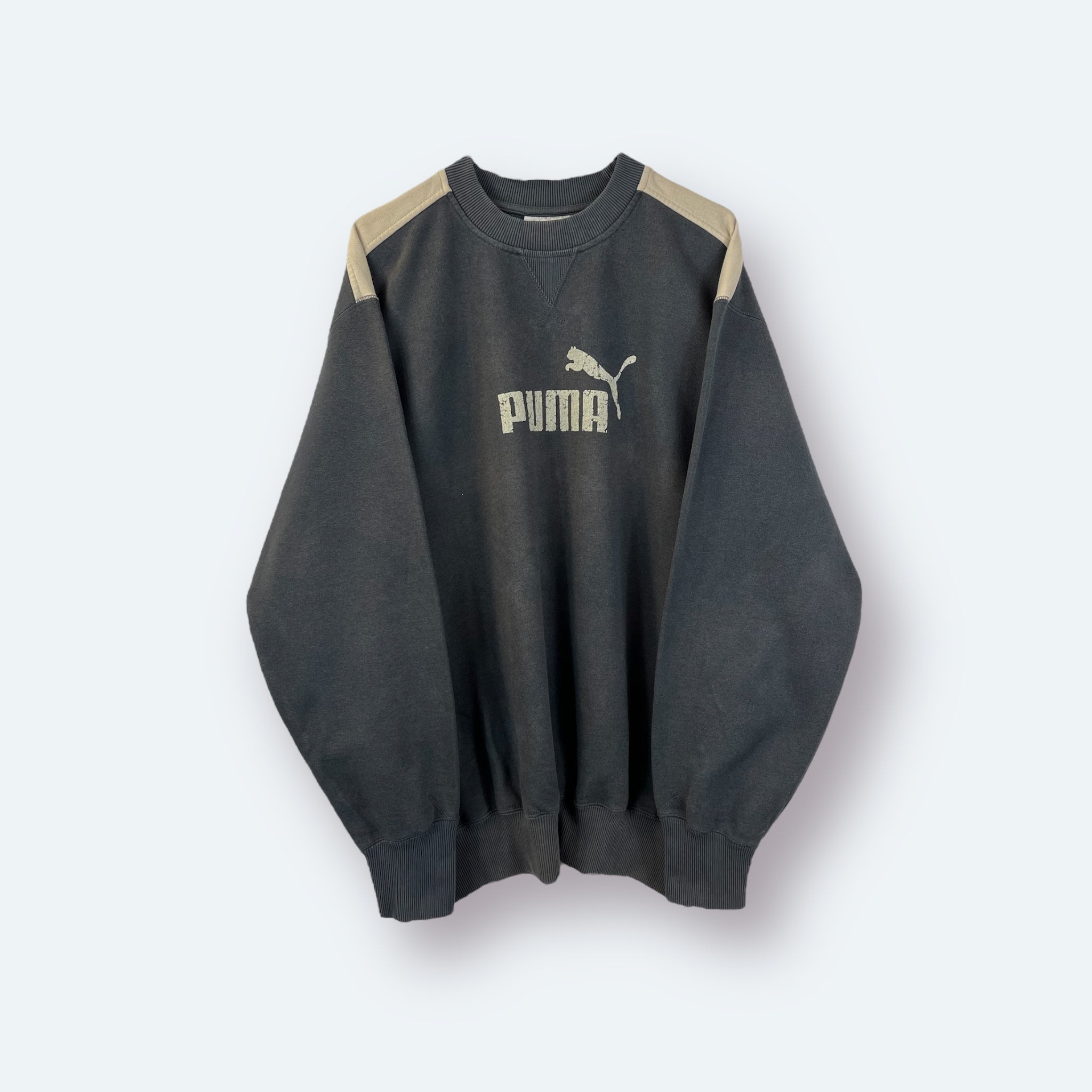 Puma 90er Vintage Sweater Print Grau M - Vinverse