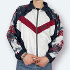 Jako 90s Vintage Trainingsjacke Weiß Marineblau Rot M - Vinverse