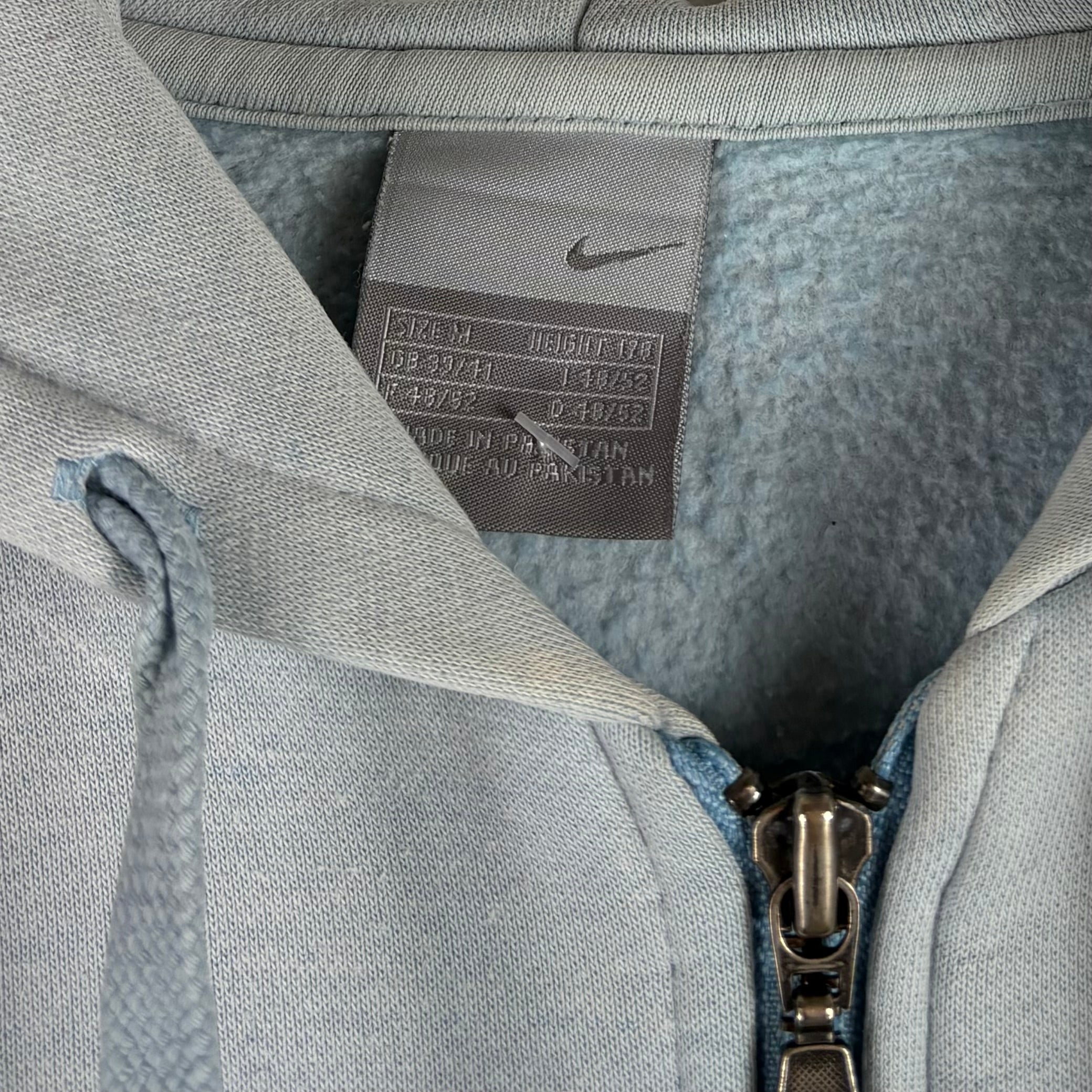Nike 2000s Washed Zip Hoodie Hellblau M - Vinverse