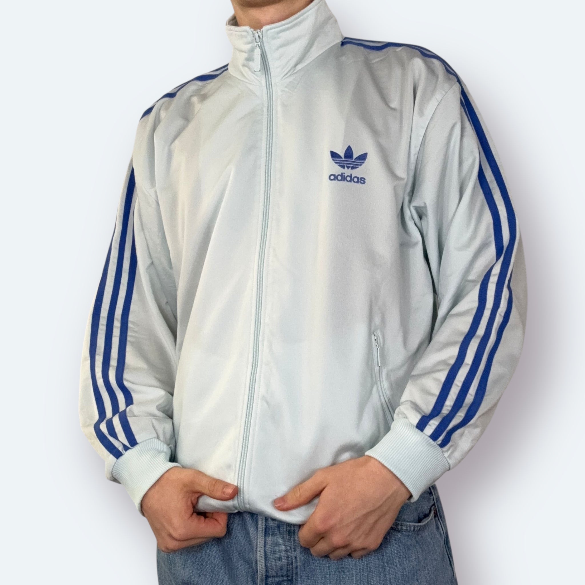 Adidas 80s Vintage Trainingsjacke Hellblau M - Vinverse