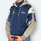 Adidas Vintage Trainingsjacke Blau Grau M (???) - Vinverse