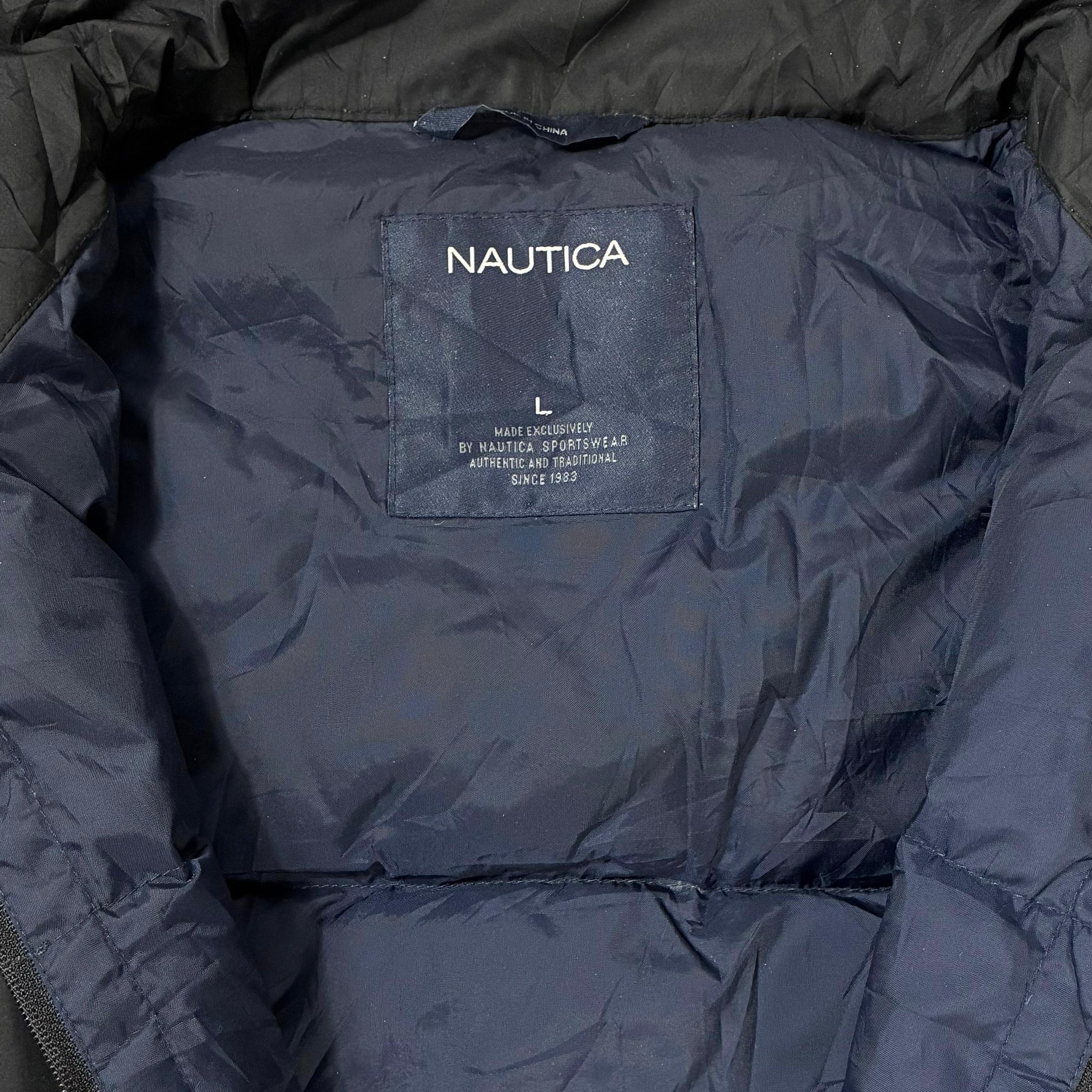 Nautica Puffer Übergangsjacke Schwarz L - Vinverse