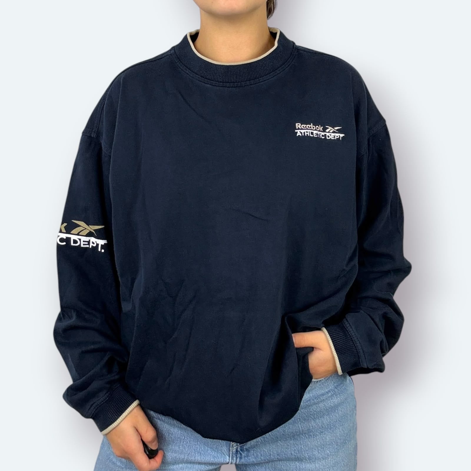Reebok Sweatshirt 2000s Marineblau M - Vinverse
