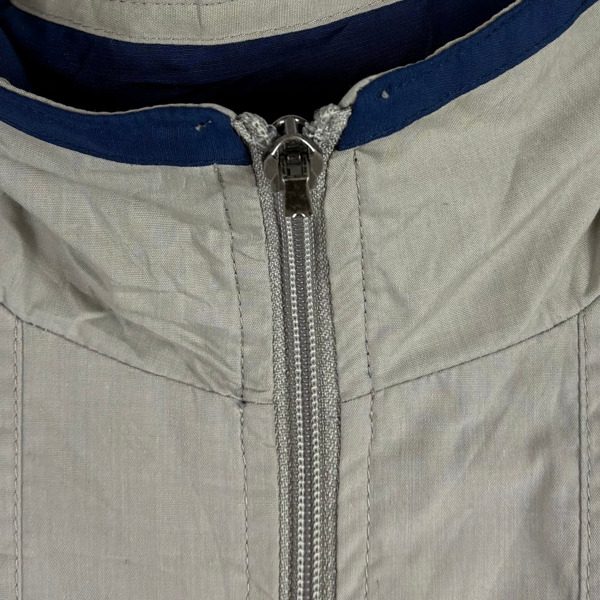 Adidas Vintage Trainingsjacke Beige Marineblau M - Vinverse