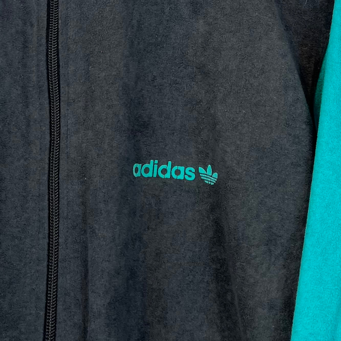 Adidas 80er Vintage Trainingsjacke Samt Schwarz Lila Türkis L - Vinverse