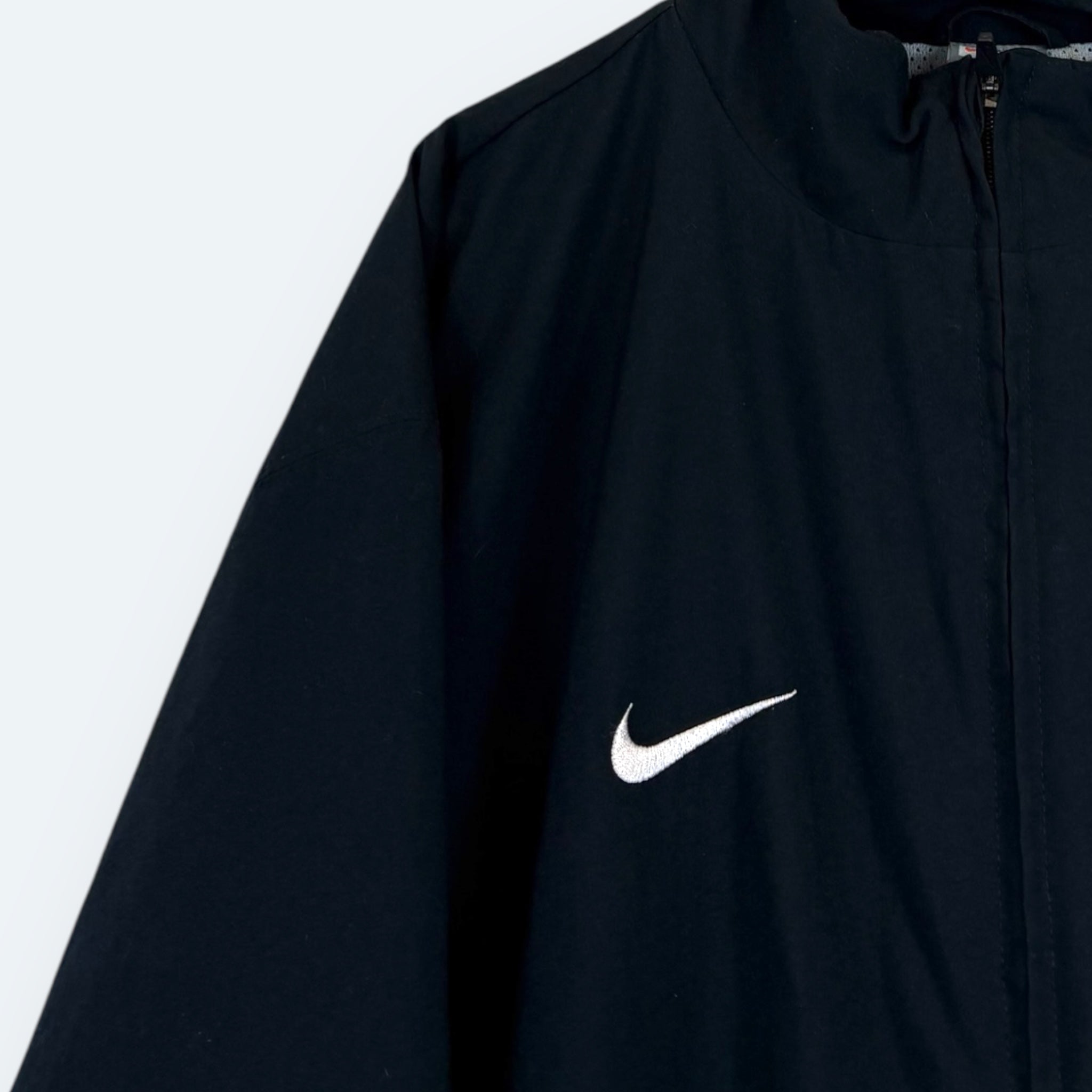 Nike 2000s Trainingsjacke Grau Schwarz XXL - Vinverse