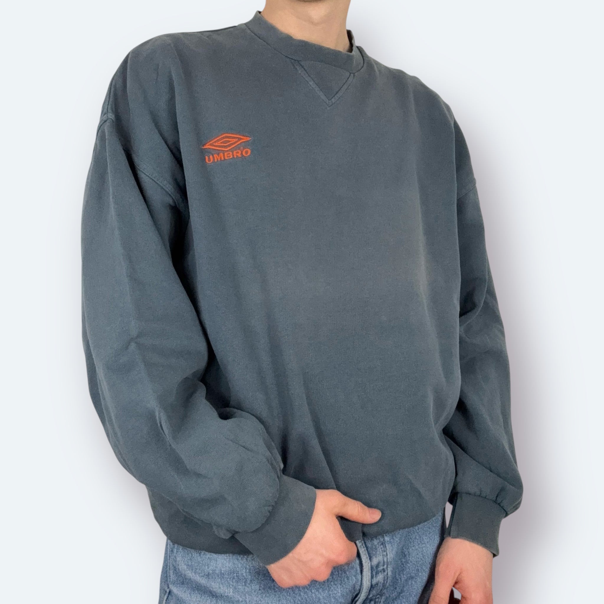Umbro 90s Vintage Sweater Grau L - Vinverse