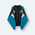 Adidas 90s Vintage Half Zip Sweater Türkis Grau L - Vinverse