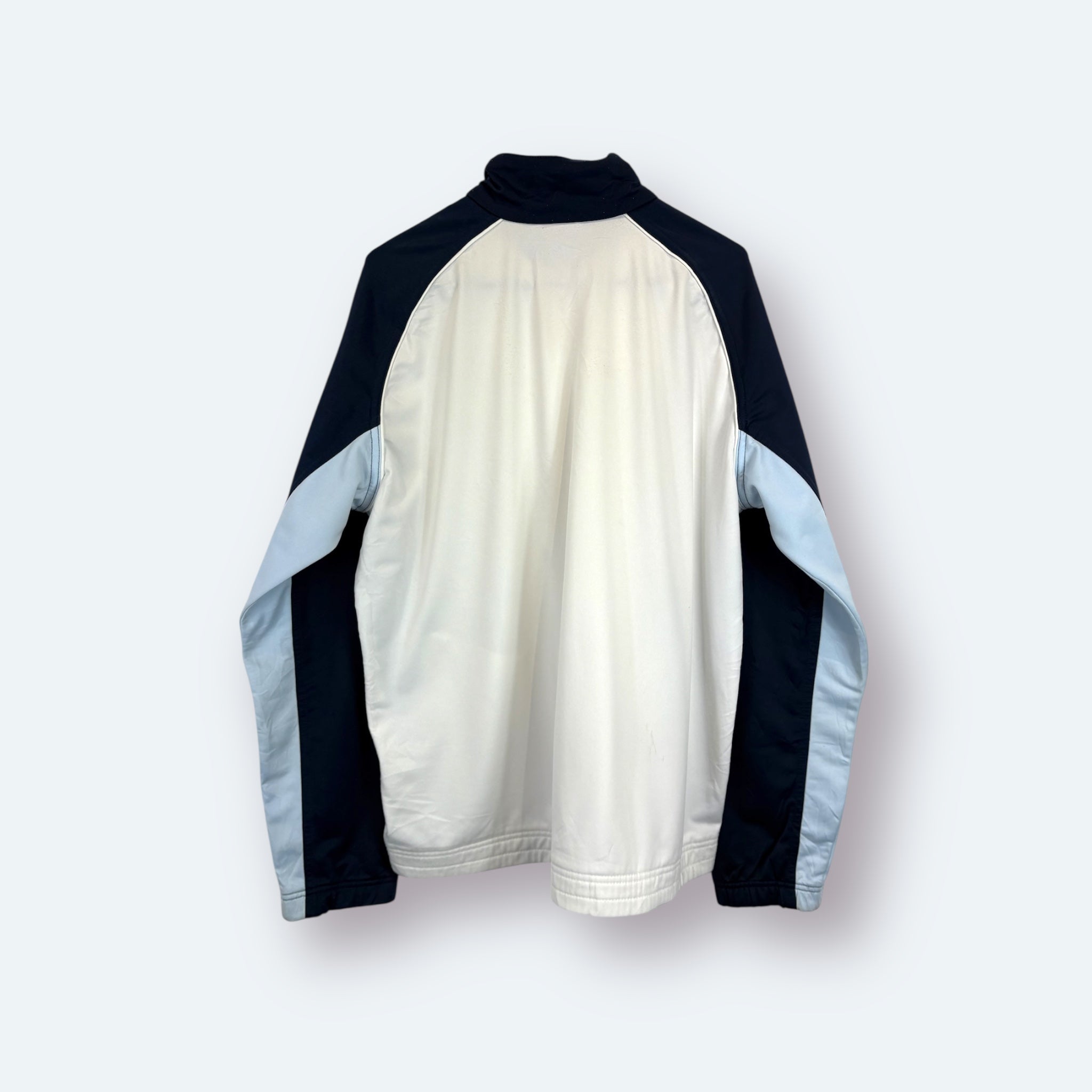 Nike 2000s Trainingsjacke Weiß Blau L - Vinverse