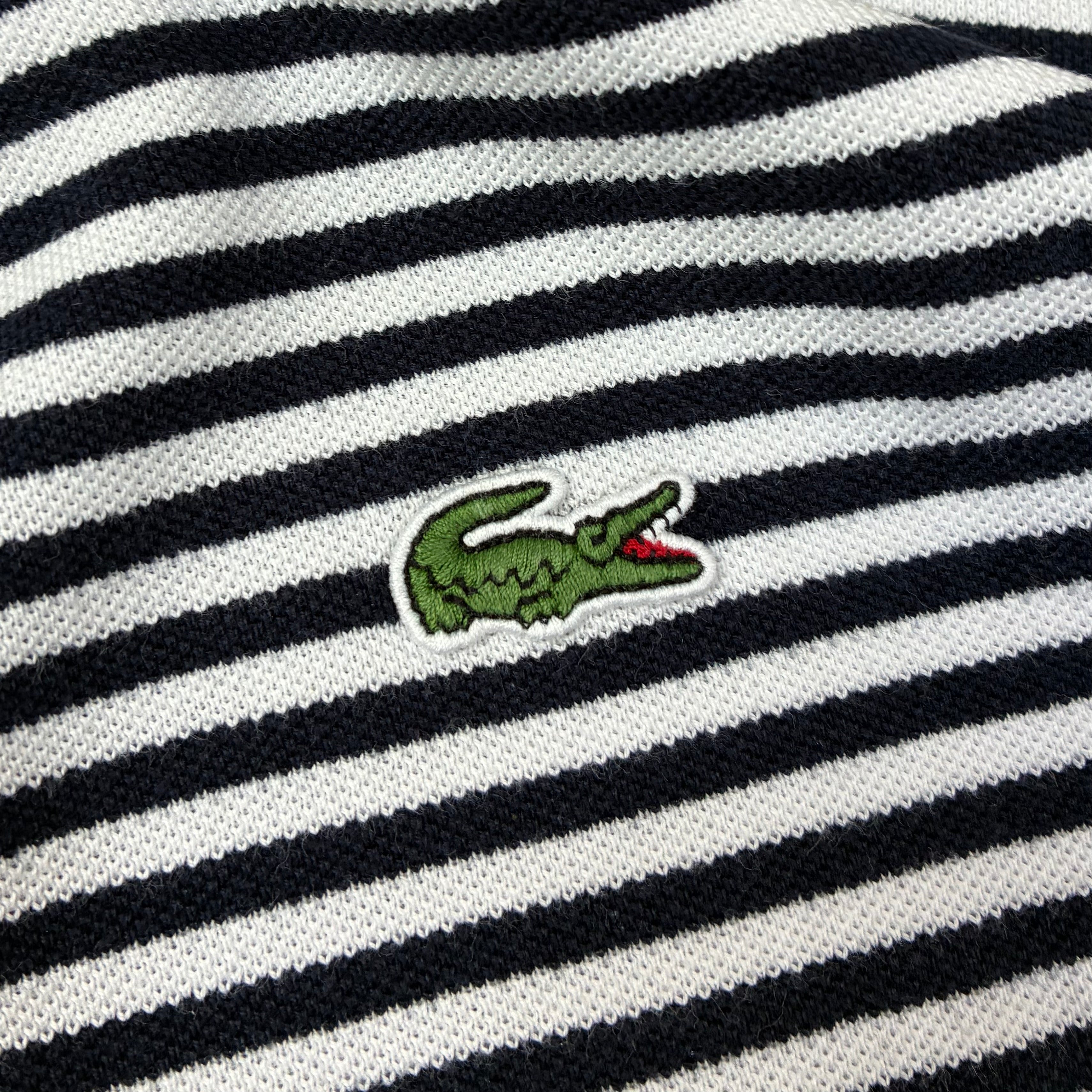 Lacoste Polo Shirt gestreift Weiß Blau 3XL - Vinverse