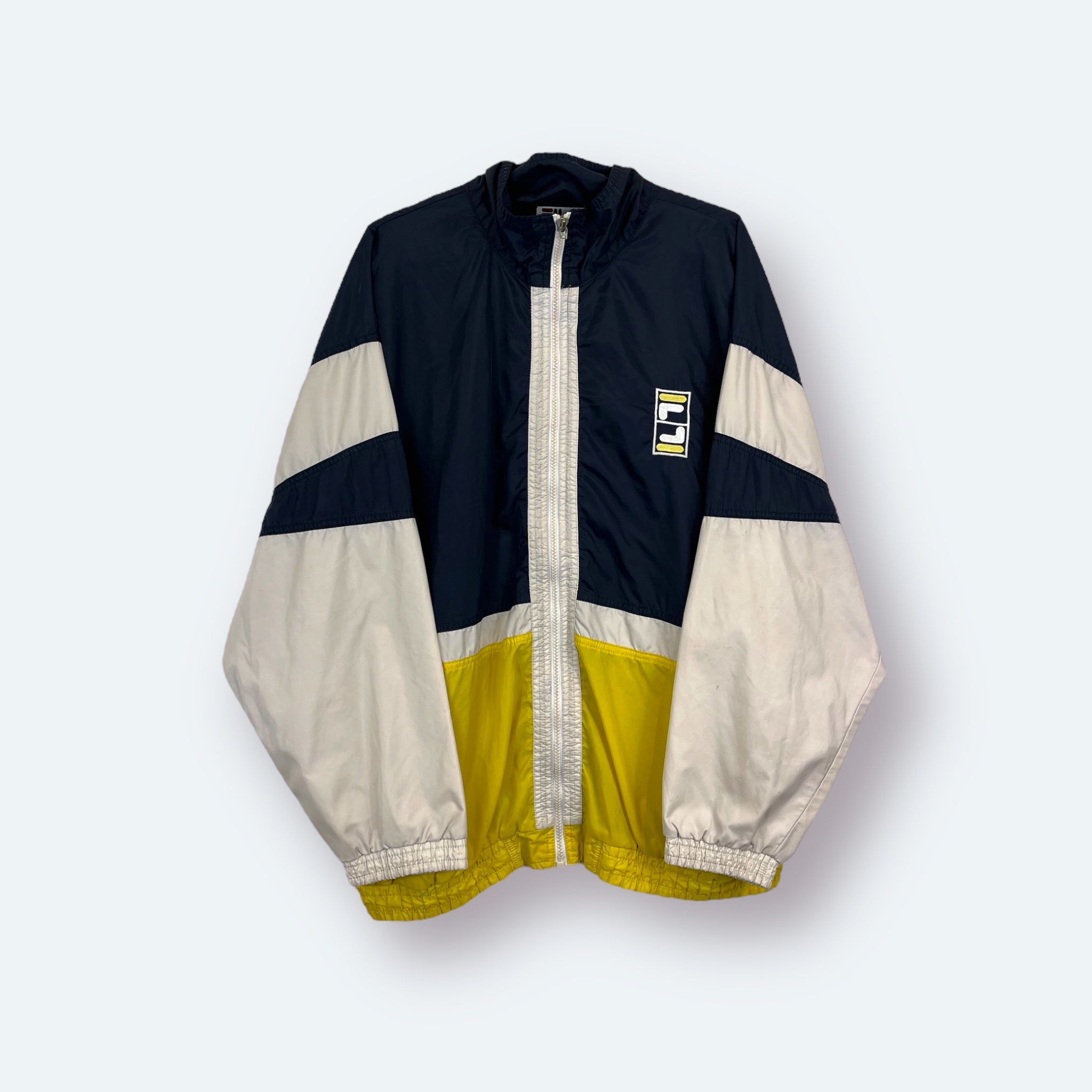 Fila Windbreaker bestickt Blau Gelb L - Vinverse