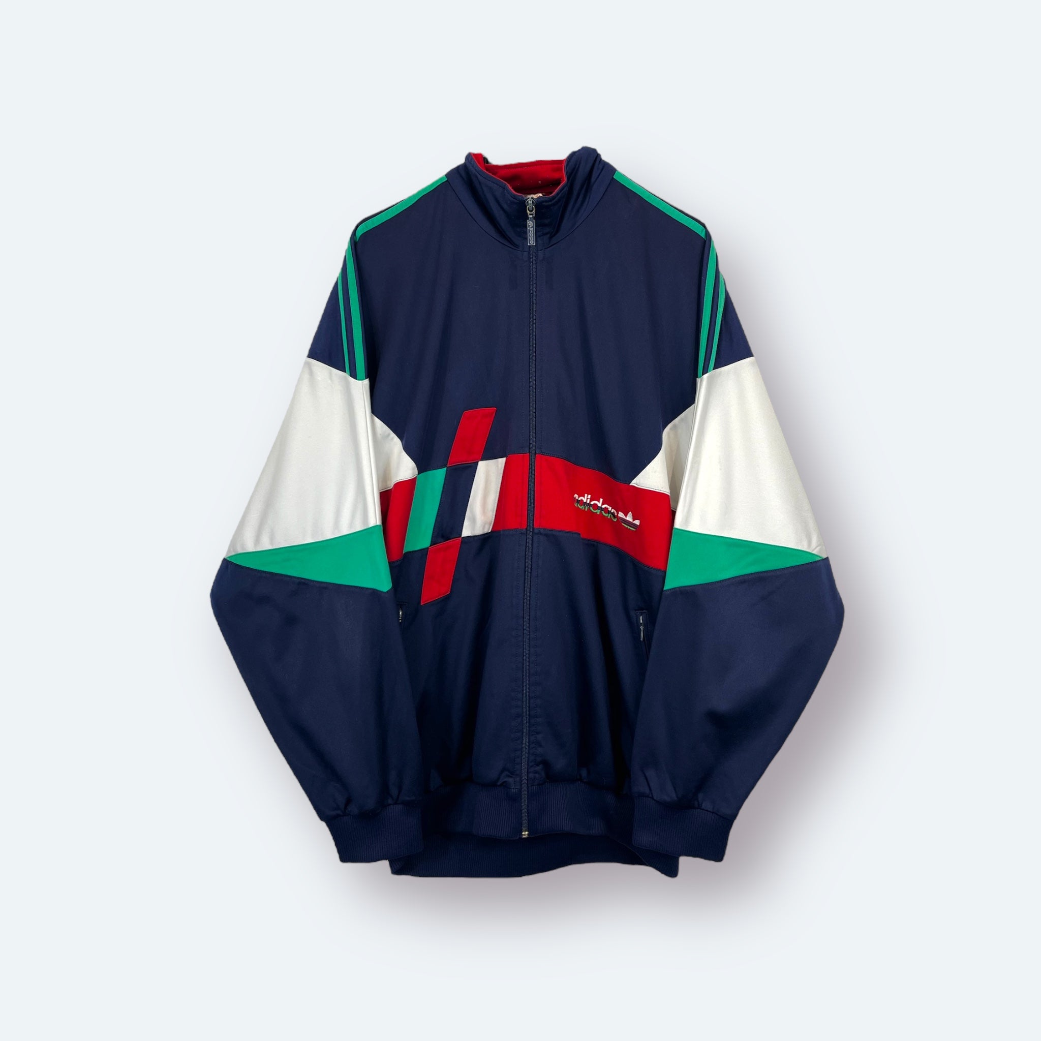 Adidas 80er Vintage Trainingsjacke Blau XL - Vinverse