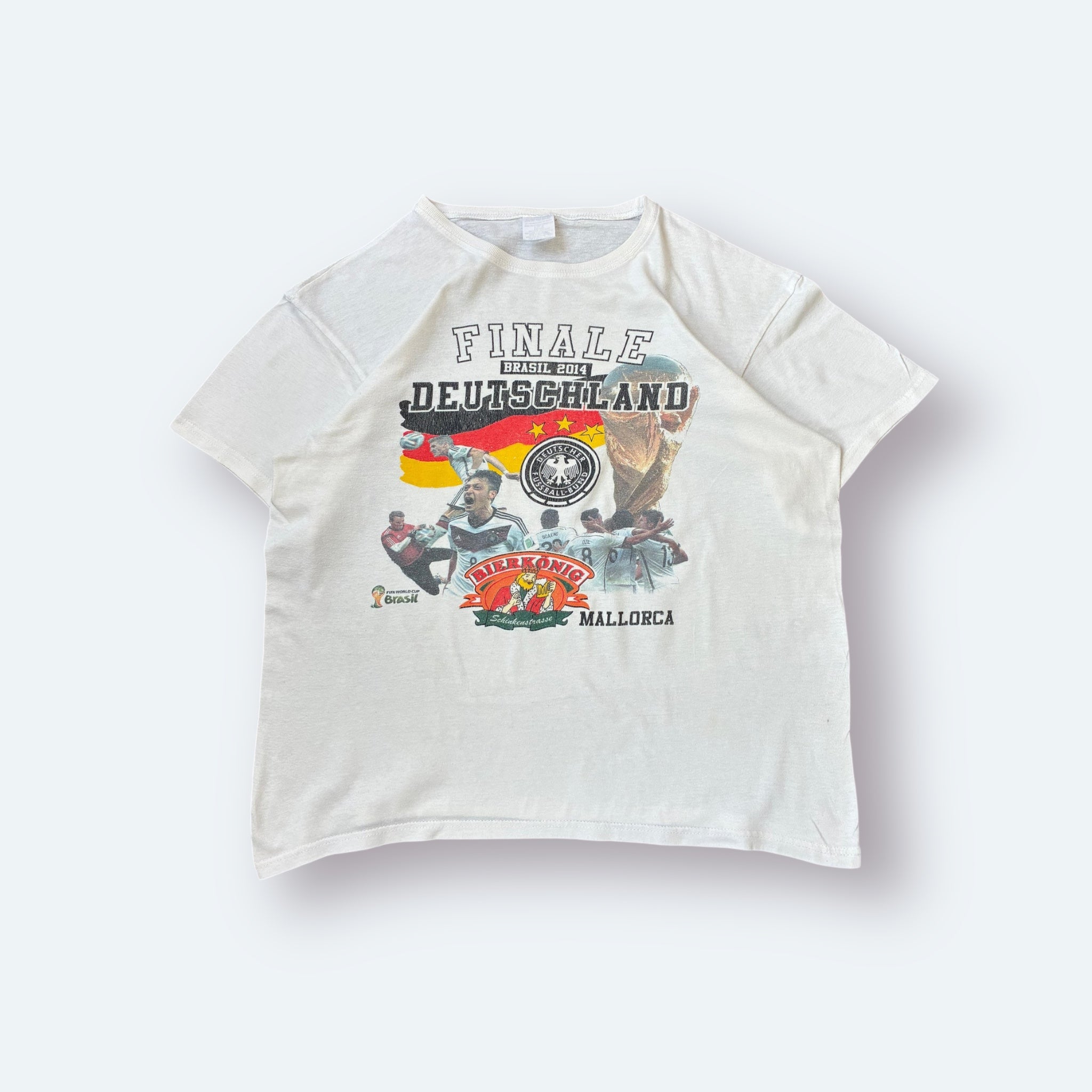 Deutschland T-Shirt Finale Weltmeisterschaft 2014 Bierkönig Weiß M - Vinverse