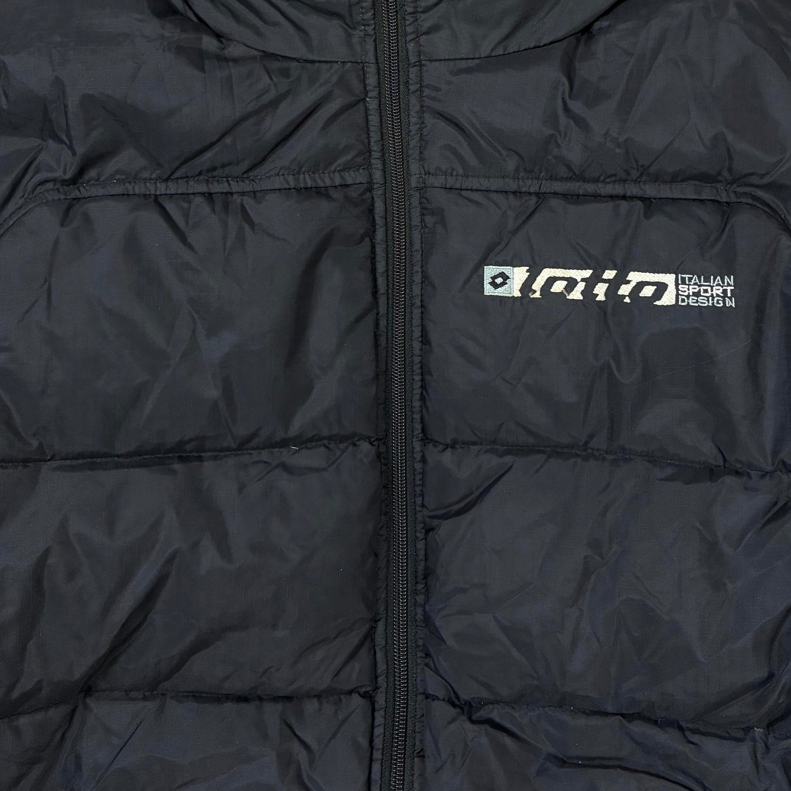 Lotto 2000s Y2K Daunen Puffer Jacke Schwarz M - Vinverse