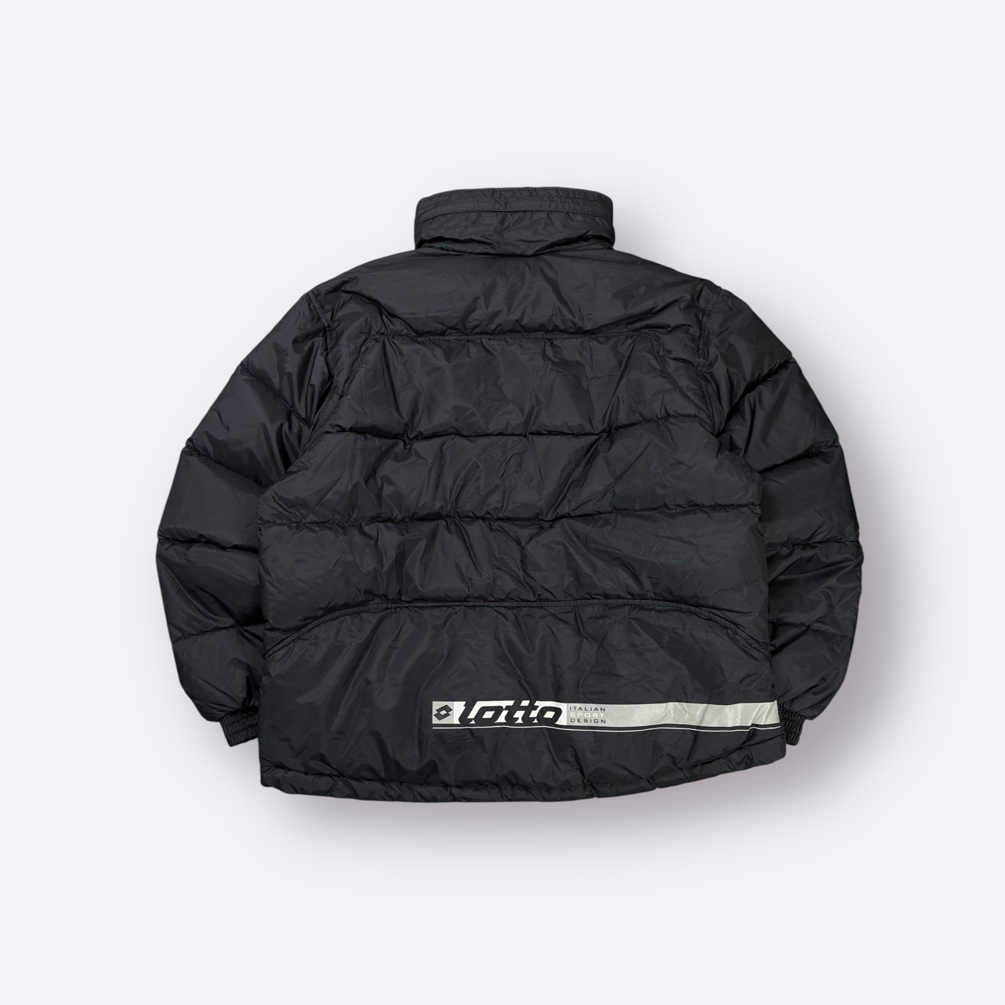 Lotto 2000s Y2K Daunen Puffer Jacke Schwarz M - Vinverse
