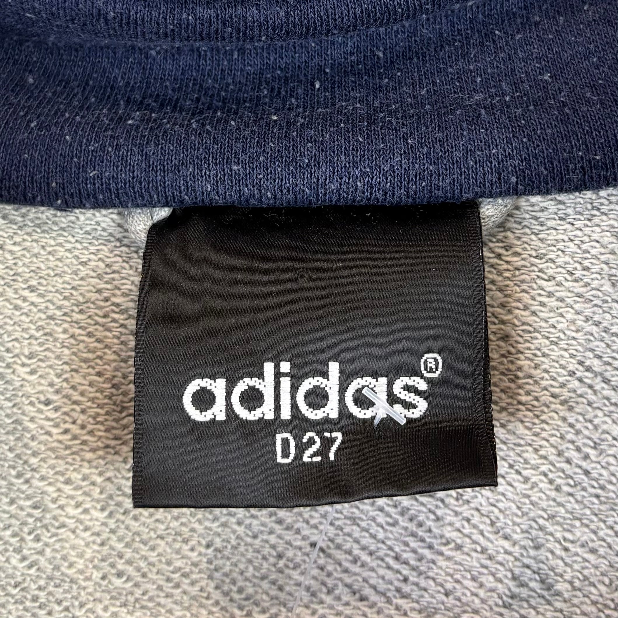 Adidas 90s Vintage Sweatjacke Grau Marineblau M - Vinverse