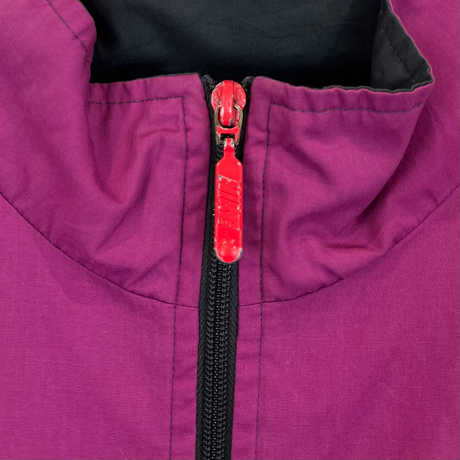Nike 80er 90er Vintage Trainingsjacke Lila Schwarz L - Vinverse