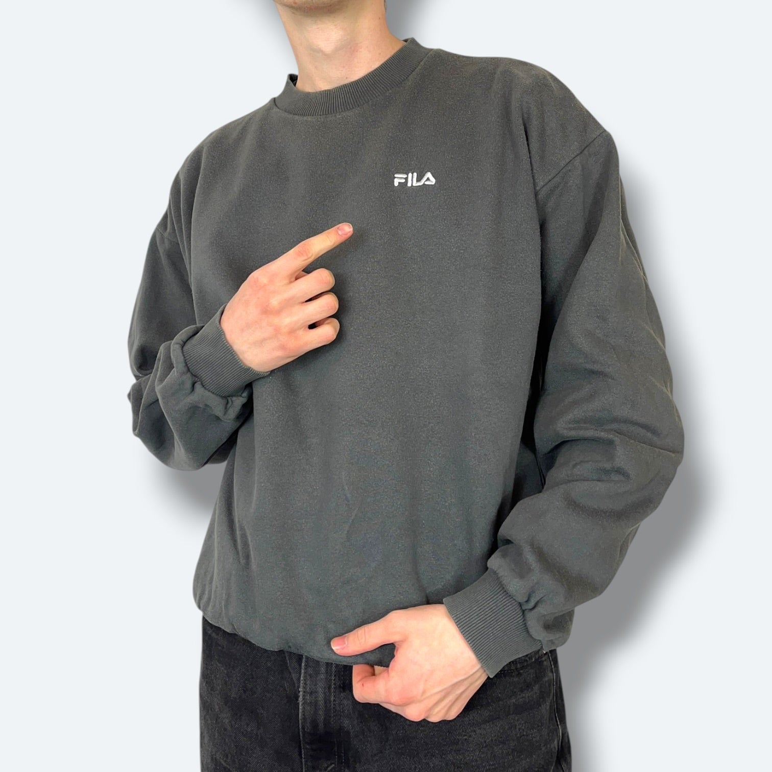 Fila Retro Sweater Grau M - Vinverse