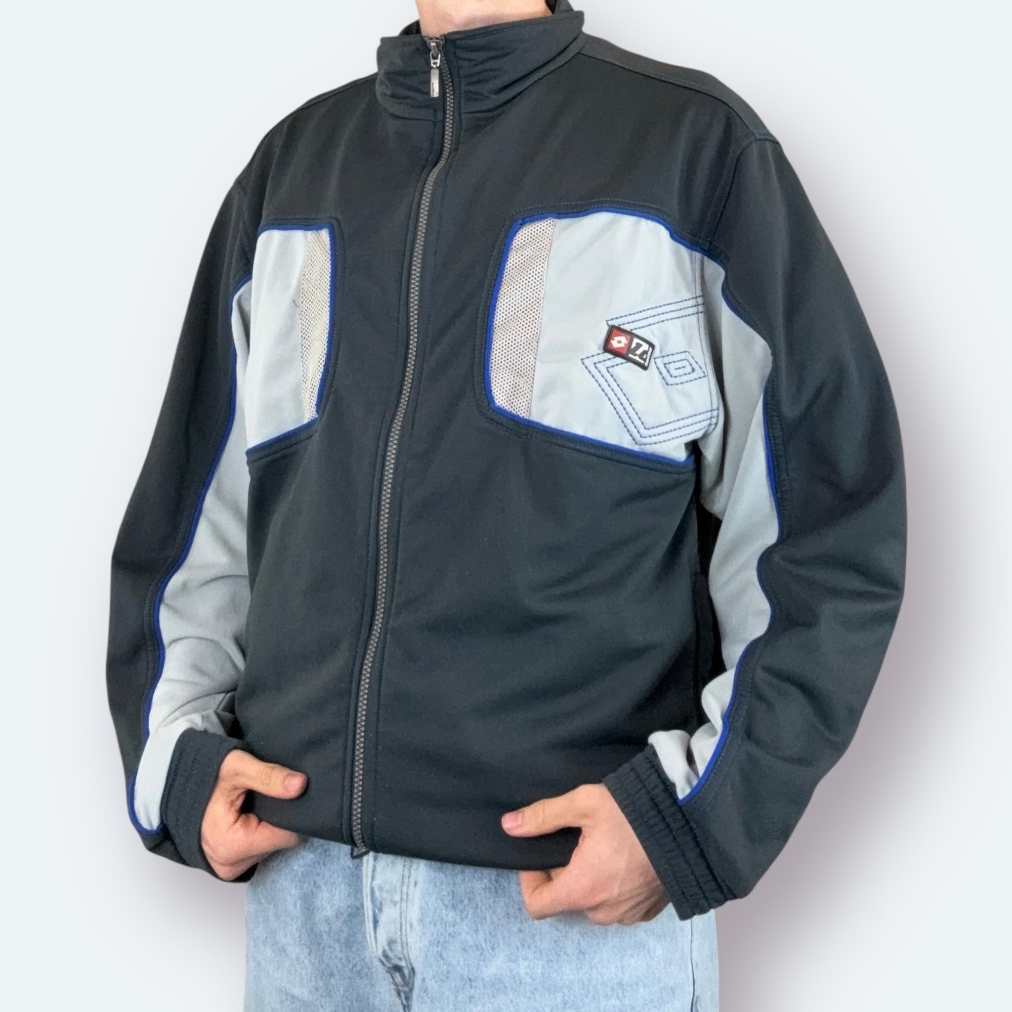 Lotto 2000er Trainingsjacke bestickt Grau L - Vinverse